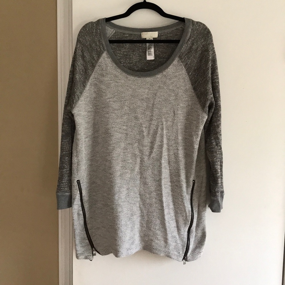 Zipper detail sweatshirt
